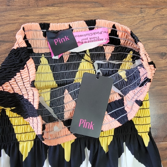 Strapless NWT Never Worn Colorful Maxi Dress or Swimsuit Coverup Size Small - Picture 2 of 5